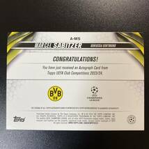 2023-24 Topps UEFA Club Competition Marcel Sabitzer Signatures Auto Dortmund 直筆サインカード マルセル・ザビッツァー_画像2