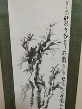 掛け軸　真作肉質　橋本関雪　枯木竹石図　軸　掛軸　書画　書道　書　茶掛　色紙　扇面_画像5