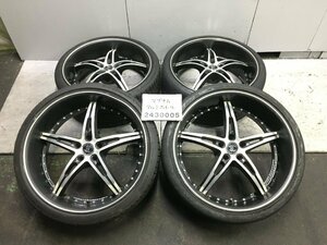 ツークレーブ 22インチ 9J+10 PCD114.3 5穴 255/30R22 2021/2022年 ジャンク扱い ハリアー 等 012422