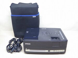 Kケま9916 EPSON/エプソン スピーカー DVDプレーヤー内蔵 プロジェクター EH-DM3 ケース付 映像機器 映写機 OA機器 会議 映画鑑賞 事務機器