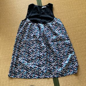 新品　結婚式 二次会 パーティ チュニック ミニワンピ ワンピース ノースリーブ M 入学式