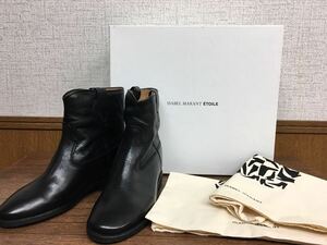 44112-5　ISABEL MARANT ETOILE 35　22㎝ イザベルマラン エトワール ショートブーツ　ブラック