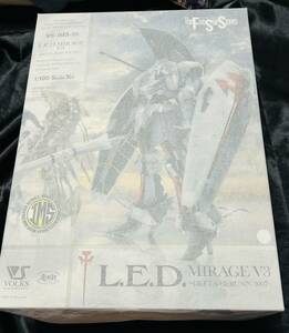 ボークス IMS 1/100 L.E.D.ミラージュＶ3 デルタ・ベルン 3007 (レッドミラージュ）未組み立て品　中古