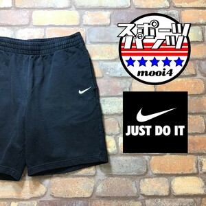 SP1-326★USA規格・大きめ★ブラック★【NIKE ナイキ】スウェット ショートパンツ【メンズ L】裏パイル ストリート スポーツ ワンポイント