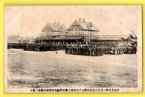 絵葉書★朝鮮・龍山★第７９連隊・龍山駅・停車場・初出発前の光景★⑫