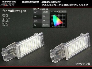 LED フットランプ VW フォルクスワーゲン ゴルフ6 ゴルフ5 パサート トゥアレグ等　R-135