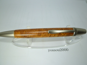 極上杢　花梨瘤杢 ロングタイプ　木製ボールペン 三菱ジェットストリーム芯