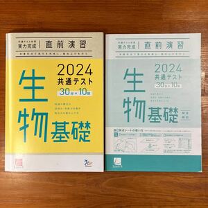 【送料無料】大学受験　2024 共通テスト対策【実力完成】直前演習 生物基礎　Learn-S ベネッセ　解答・解説、解答用紙付き(2冊セット)