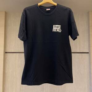 中古 M 22SS Supreme × ANTI HERO Dog Tee Black シュプリーム×アンタイヒーロードッグ ドッグ Tシャツ ブラック バックビッグ ロゴの画像2