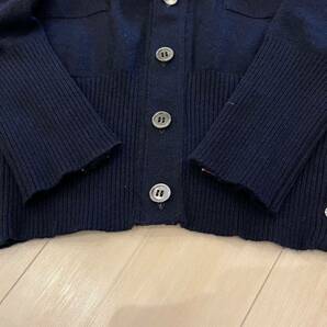 中古 0 THOM BROWNE NEW YORK CARDIGAN NAVY トムブラウン 4bar カシミヤ カーディガン 100％ 国内正規品 トリコロールの画像4