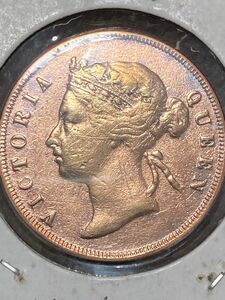 1874年 ヴィクトリア 海峡植民地 1セント銅貨 コイン