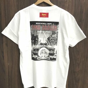 美品 ＣＲＥＡＭ ＳＯＤＡ クリームソーダ ＸＬ ＰＤ１８Ｔ－０５ ピンクドラゴン 半袖 Ｔシャツ 白 洋品紳士服/266