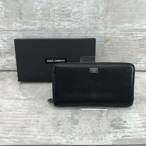 ＤＯＬＣＥ＆ＧＡＢＢＡＮＡ ラウンドジップ 長財布 ドルチェ＆ガッバーナ ＢＰ１６７２ レザー ブラック 鞄/232