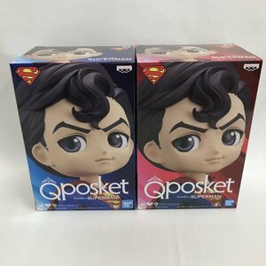 未使用 Ｑｐｏｓｋｅｔ ＳＵＰＥＲＭＡＮ フィギュア セット キューポスケット スーパーマン ＡＢカラー バンダイ ２体 フィギュ/218