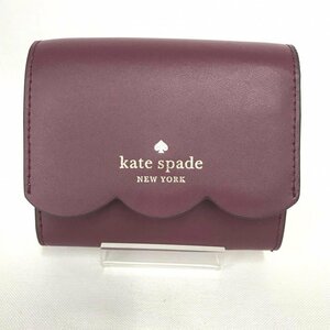 Ｋａｔｅ ｓｐａｄｅ ケイトスペード 折りたたみ財布 コンパクトウォレット あずき色 鞄/266