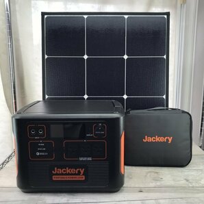 Ｊａｃｋｅｒｙ ポータブル電源１５００ ソーラーパネル 通電のみ確認 ジャクリ ＰＴＢ１ キャンプ 車中泊 電化製品/232の画像1