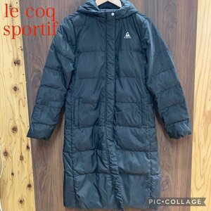 ｌｅ ｃｏｑ ｓｐｏｒｔｉｆ ダウンコート アウター 中古品 ルコックスポルティフ 黒 ブラック ロングコート Ｌサイズ 洋品婦人/247