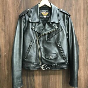 Ｈａｒｌｅｙ－Ｄａｖｉｄｓｏｎ ハーレーダビッドソン ライダースジャケット ｓｉｚｅＬ イーグル ブラック バイク 洋品紳士服/266