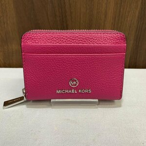 【美品】 ＭＩＣＨＡＥＬ ＫＯＲＳ レディース コインケース マイケルコース ファスナー 財布 ピンク コンパクト 中古品 鞄/247