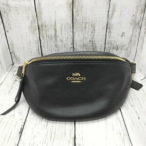 ＣＯＡＣＨ ウエストバッグ レザー ブラック 革 ブラック コーチ Ｆ４８７３８ 黒 ボディバッグ 鞄 かばん 鞄/208