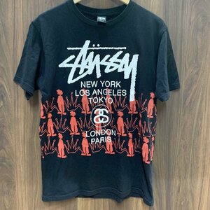 ＳＴＵＳＳＹ メンズ ファッション Ｔシャツ 黒 古着 Ｍ ステューシー シャドーマン ワールドツアー プリント 半袖 洋品紳士服/247