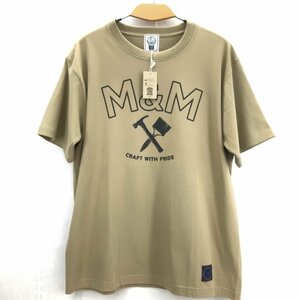 Ｍ＆Ｍ ＣＵＳＴＯＭ ＰＥＲＦＯＲＭＡＮＣＥ ＰＲＩＮＴ Ｓ／Ｓ Ｔ－ＳＨＩＲＴ カーキ Ｌサイズ 半袖 Ｔシャツ 洋品紳士服/219