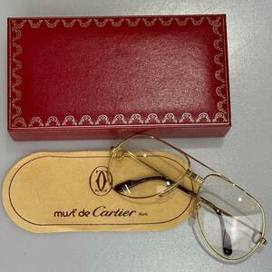 極美品!!Cartier カルティエ【111296】59□14トリニティ ティアドロップ型 眼鏡 フレーム デモレンズ付 140 メガネ サングラス フランス製