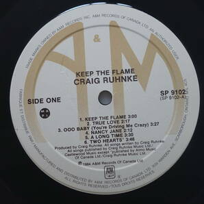 xyu★LP-H89★Craig Ruhnke keep The Flame SP9102 カナダ盤 クレイグランク シュリンク付★の画像9