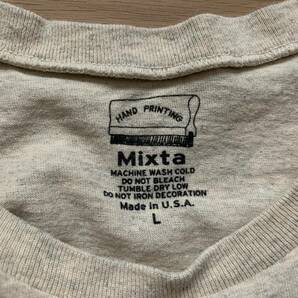 【古着】USA製 Mixta ミクスタ ハンドプリントTシャツ Lサイズ MADE IN USA アメリカ製 染み込みプリントの画像4