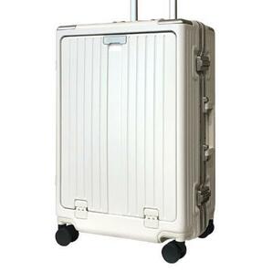 1円スタート 新品未使用（B-681）1270-M-White/ホワイト 中型軽量 アルミフレームタイプ アウトレット スーツケース キャリーバッグ 訳アリの画像1