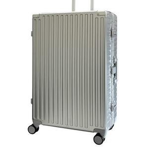  new goods unused 1 jpy start (B-857)2023-L-Silver/ silver large light weight aluminium frame type outlet suitcase translation have carry bag 