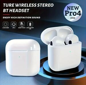 Bluetooth イヤホン　ワイヤレス　pro4 新品　ホワイト