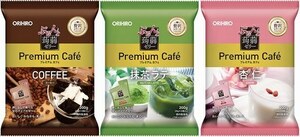 オリヒロ ぷるんと蒟蒻ゼリープレミアムカフェ 20g 10個　15pack　コーヒー 5pack、抹茶ラテ 5pack、杏仁 5pack　組替え自由です。