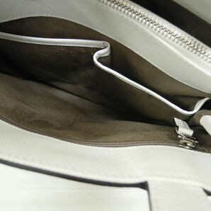 2008) 未使用 SERAPIAN セラピアン レザー 2way ハンドバッグ ショルダー Small Melinee bag Evolution Optical White ホワイトの画像8