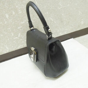 2009) 未使用 SERAPIAN セラピアン レザー 2way ハンドバッグ Small Gina Bag Evolution Black ブラックの画像5