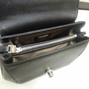 2009) 未使用 SERAPIAN セラピアン レザー 2way ハンドバッグ Small Gina Bag Evolution Black ブラックの画像8