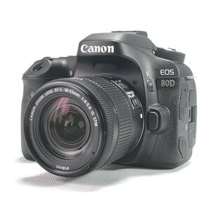 1スタ Canon EOS 80D + EF-S18-55mm F4-5.6 IS STM キヤノン デジタル 一眼レフ カメラ 動作OK 1円 24D ヱOA4