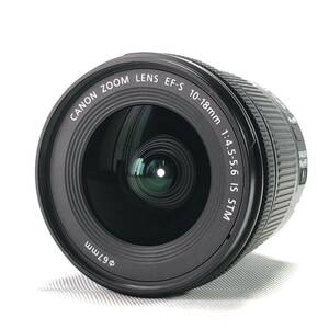 1スタ Canon EF-S 10-18mm F4.5-5.6 IS STM キヤノン 広角 ズーム レンズ 動作OK 1円 24D ヱOA4