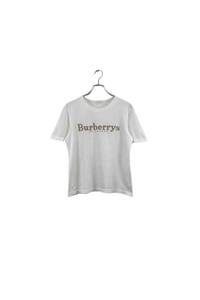 Burberrys white T-shirt バーバリーズ 半袖Tシャツ ホワイト サイズM ノバチェック 刺繍 レディース ヴィンテージ ネ