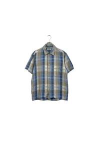 Christian Dior MONSIEUR check shirt クリスチャンディオール ムッシュ 半袖シャツ チェック柄 ブルー サイズM メンズ ヴィンテージ ネ