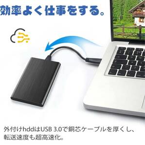 ポータブルハードディスク USB3.0接続 ポータブルHDD 4TBの画像4