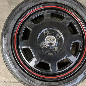 Tｋｅｉ 15インチ 5J+45 PCD100 4穴 4本 165/55R15 ワゴンR ムーブ タント の画像2