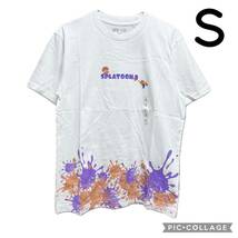 ユニクロ スプラトゥーン3 Tシャツ UT ホワイト タコ 半袖 S UNIQLO スプラトゥーン Splatoon ティーシャツ オレンジ パープル 新品 コラボ_画像1