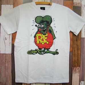 【送料無料】XL/白★新品 ラットフィンク【RAT FINK】RT★Tシャツの画像1