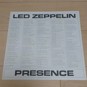 led zeppelin presence レッド ツェッペリン プレゼンス レコード LPの画像6