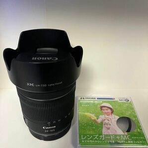 Canon rf24-105mm f4-7.1 is stm + レンズフィルター2枚+JJCレンズフード