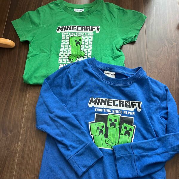 長袖Tシャツ　半袖　140 マイクラ　Minecraft マインクラフト　キャラクター　Tシャツ