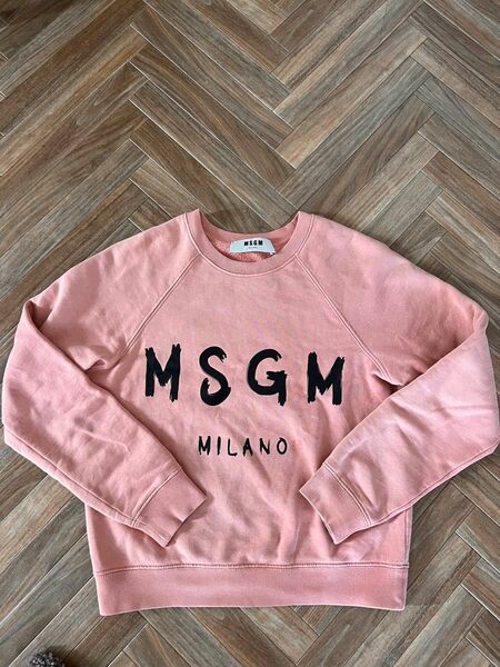 トレーナー スウェット　ピンク　MSGM XS レディース　pink ショート丈　春服