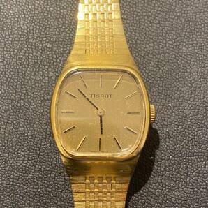 TISSOT ティソ 手巻きレディース腕時計 SWISS スイス時計 ゴールド文字盤の画像1