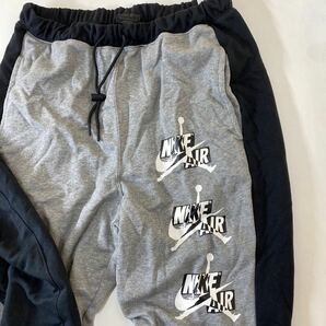 Nike CZ7881-091/CU2905-091 Men's Top and Bottom Set, Jordan Brand, Classic Fleece Sweatshirt x Fleece Long Pants, サイズ Lの画像4
